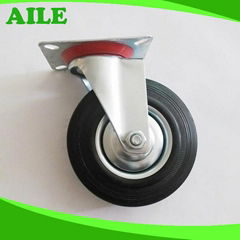 Swivel Black Rubber Caster