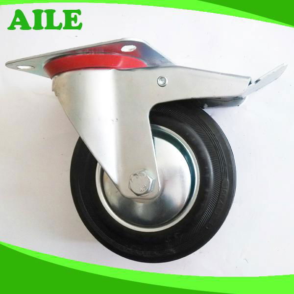 Industrial Rubber Wheel Caster 3