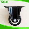 Rigid Light Duty Black PU Caster Wheels