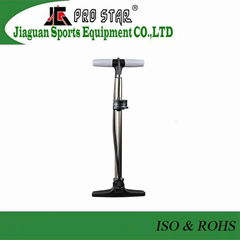 Well Design Solid Made Bicycle Floor Pump with accurate pressure gauge