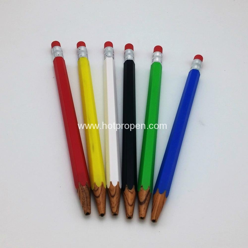 塑料噴漆鉛筆造型圓珠筆扭動觸控筆 2