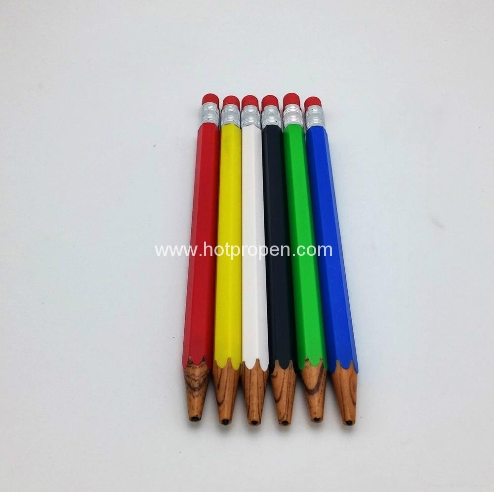 塑料噴漆鉛筆造型圓珠筆扭動觸控筆 4