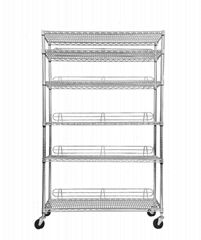 Metal Storage Rack With Ledge