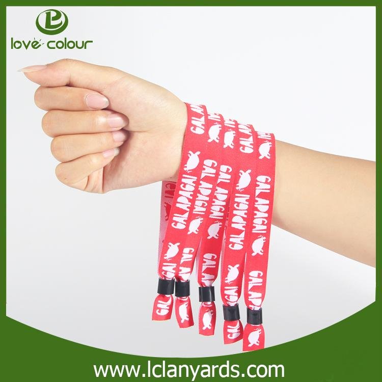 One Time Use Wristbands Polyester Custom Cloth Woven Wristband 2