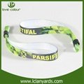 One Time Use Wristbands Polyester Custom Cloth Woven Wristband 3