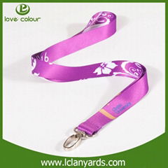 Factory eco-friendly imprinted polyester fashion custom lanyard 