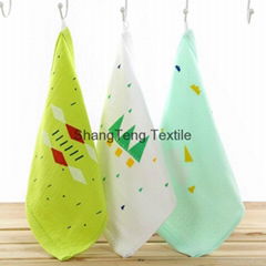 2016Square shape hand towel for childern and adults group multi- color