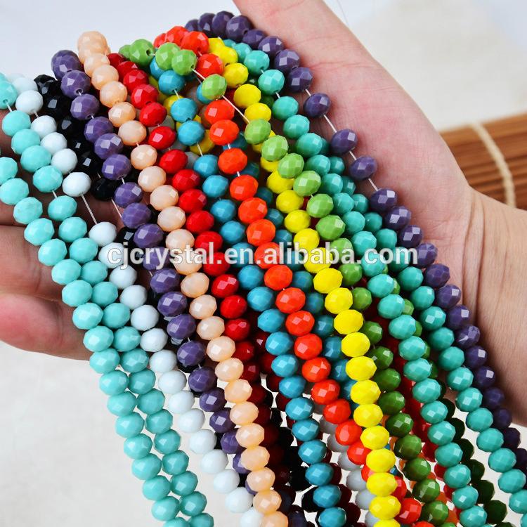 Glass beads manufacture faceted rondelle glass beads  3