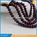 glass beads manufactures Metallic color 8mm faceted glass rondelle beads 3