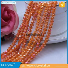 Wholesale loose glass rondelle beads ruby color rondelle beads 8mm