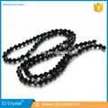 4mm glass beads, faceted loose glass beads, black bicone beads