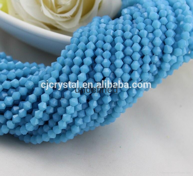  Lampwork Glass Loose Beads High Quality 4mm Bicone Crystal Beads 3