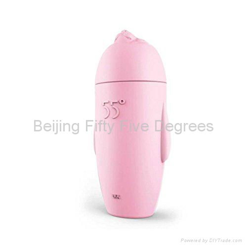 55 degree HiHi Fur Seal  Water bottle pink 300ml 2