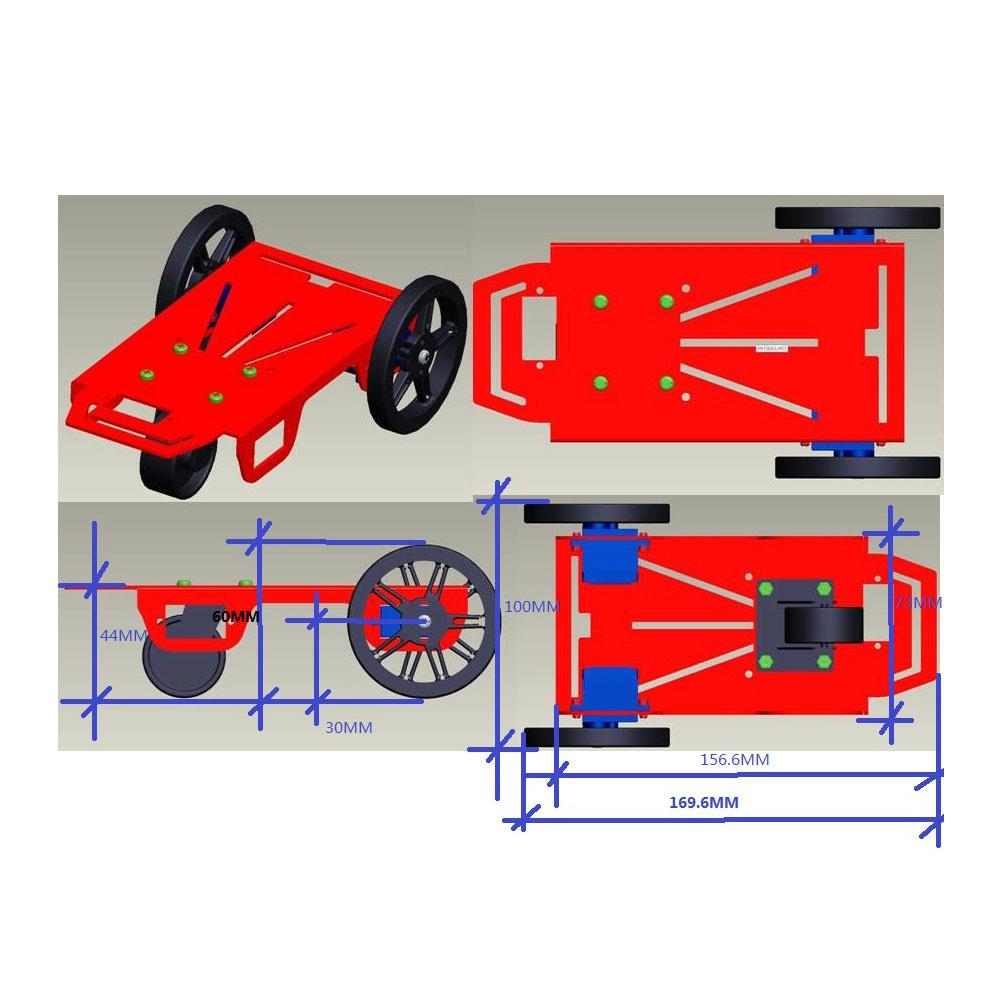 Educational and Programmable aluminum robot car kit 5