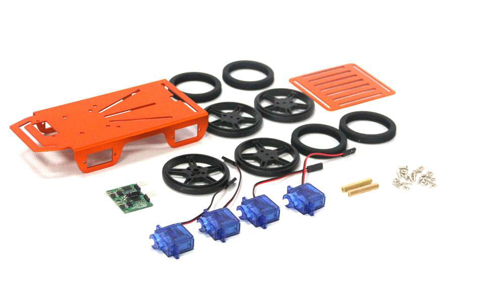 4WD Diy remote Control robot car kit With PC motors FTMC004