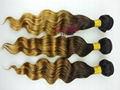 Showjarlly Ombre color #1b/4/27 Loose Weave 9A Brazilian Virgin Remy Hair Weft 3 2