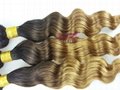 Showjarlly Ombre color #1b/4/27 Loose Weave 9A Brazilian Virgin Remy Hair Weft 3 3