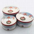 household custom design round metal tin can 2