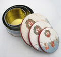 household custom design round metal tin can 3