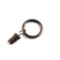 Antique copper curtain rings with clips