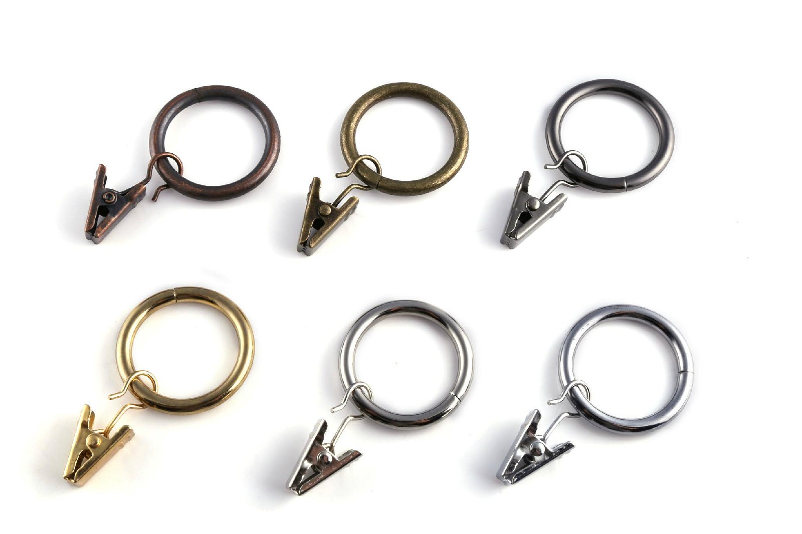 Metal curtain ring with clip 5