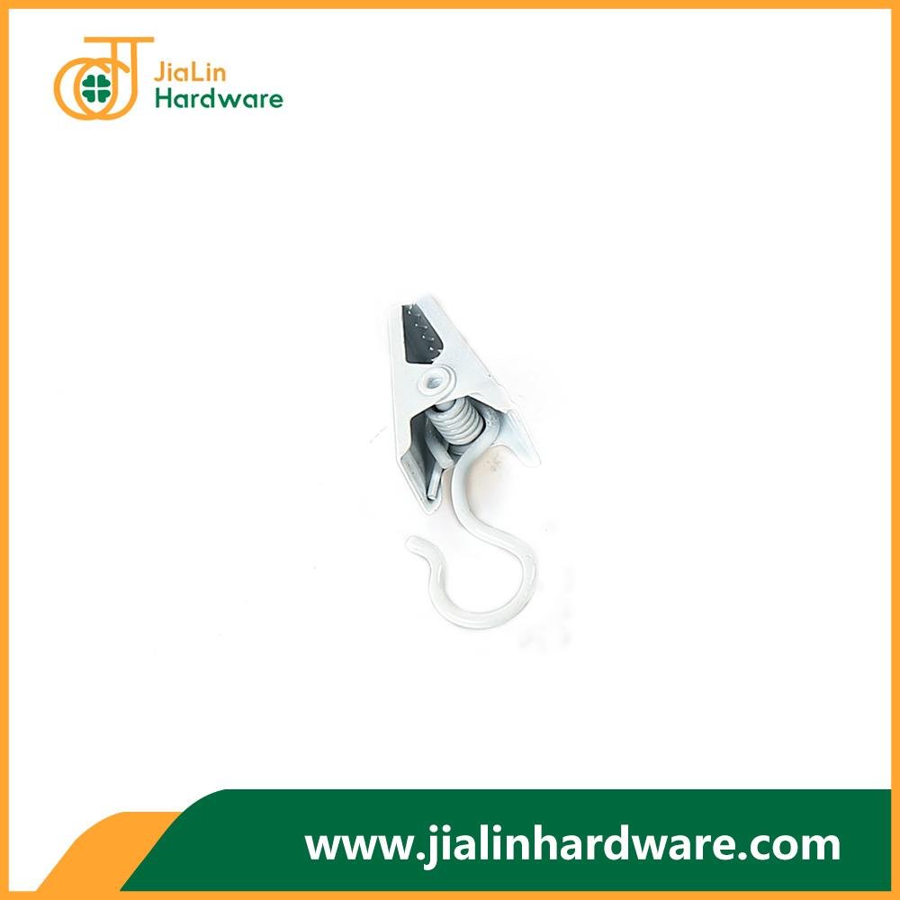 Small white paint coating hook curtain clip  3