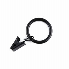 Shinny black painted shower curtain clip