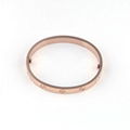 Rose gold stainless steel screw oval bracelet bangle with screwdriver 2