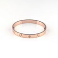 Rose gold stainless steel screw oval bracelet bangle with screwdriver 3