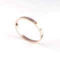 Rose gold stainless steel screw oval bracelet bangle with screwdriver 4