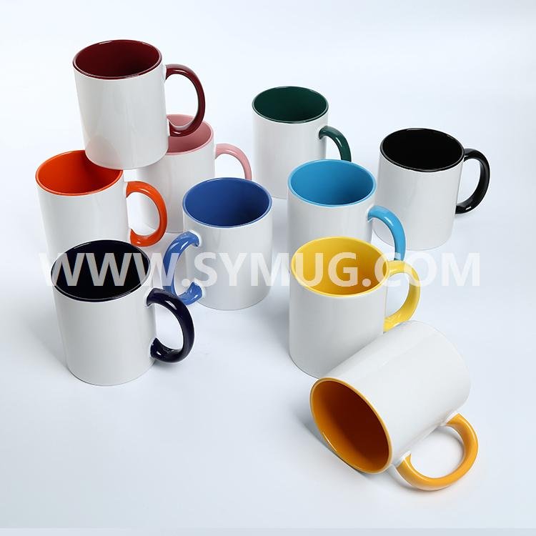 Best Selling Coated Inner Color Sublimation Ceramic Mug with Handle