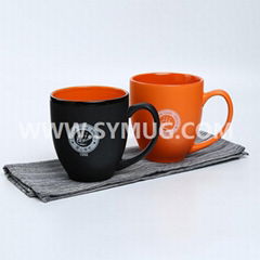 Customized color 300ml porcelain ceramic mugs cups custom printing with cheap pr