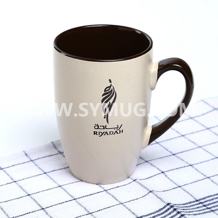 Wholesale two-tone color ceramic mug with printing
