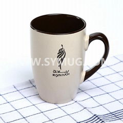 Wholesale two-tone color ceramic mug with printing