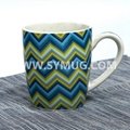 Wholesale two-tone color ceramic mug with printing 4