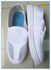 white canvas upper PVC outsole ESD shoes