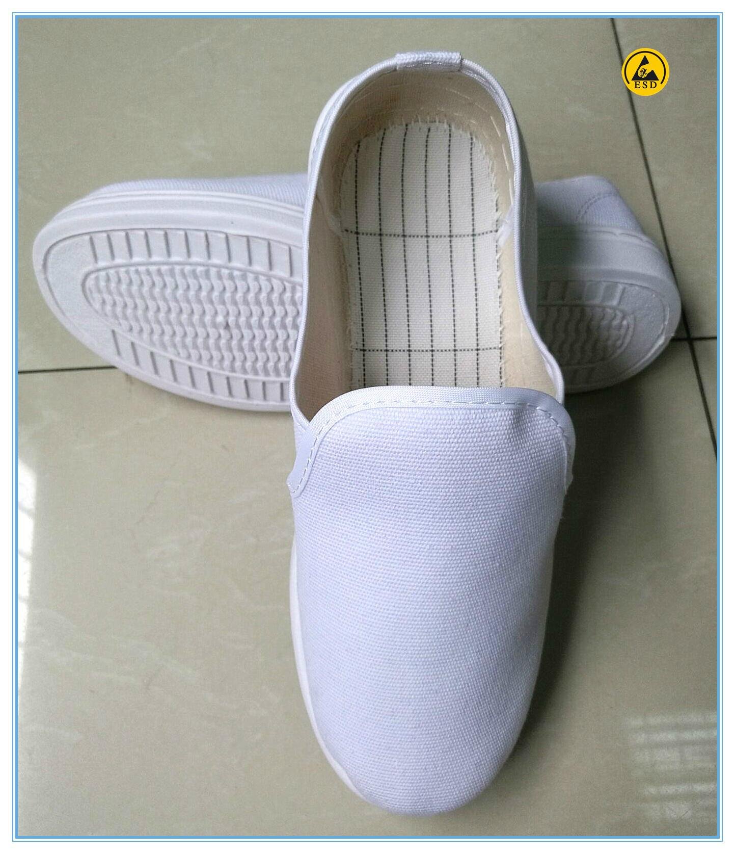 white canvas upper PVC outsole laboratory shoes 