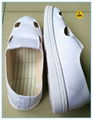 white canvas upper PVC outsole 4-hole ESD shoes  2