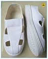 white canvas upper PVC outsole 4-hole ESD shoes  4
