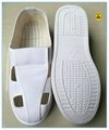 white canvas upper PVC outsole 4-hole ESD shoes  5