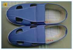 blue canvas upper PU outsole anti-static cleanroom shoes 