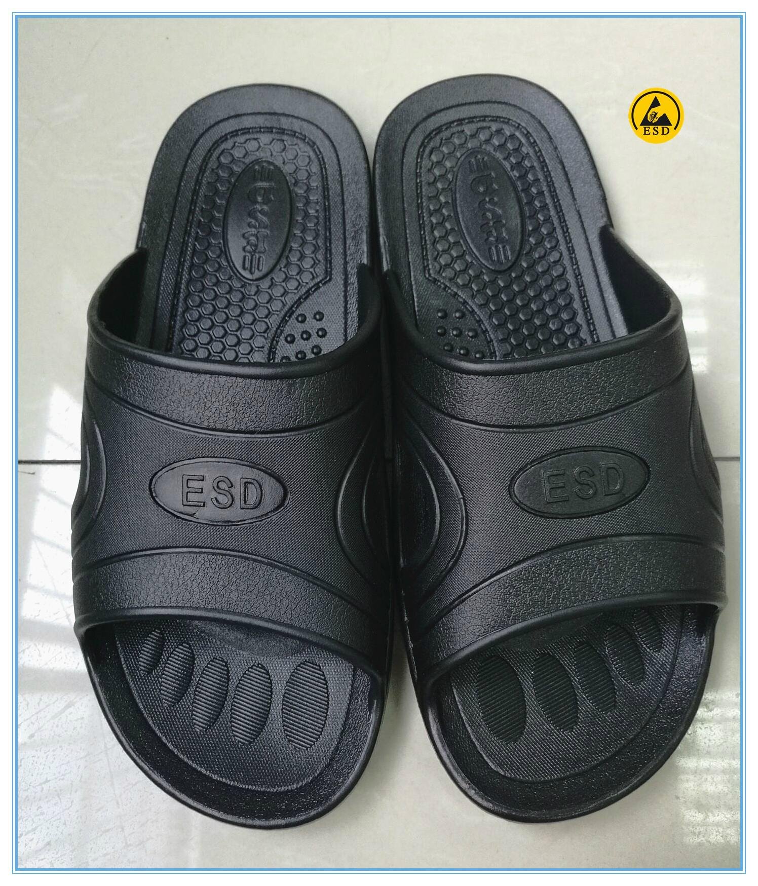black color SPU(PVC foamed) lab slippers