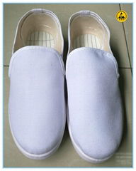 white color canvas upper PVC outsole clean room shoes 