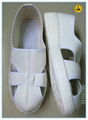 white color pvc leather upper cleanroom antistatic shoes pu sole  1