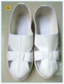 white color pvc leather upper cleanroom antistatic shoes pu sole  5