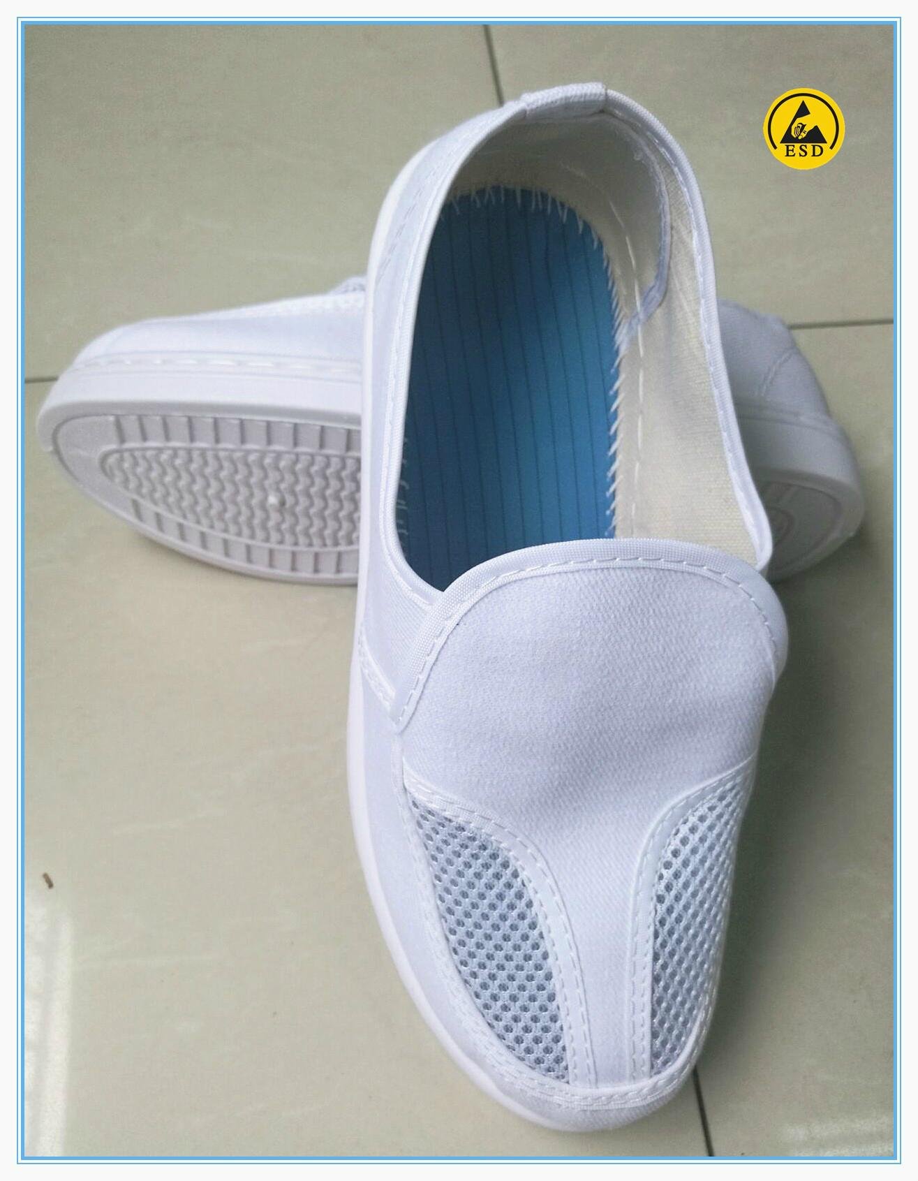 white canvas upper pvc outsole anti static shoes JR503