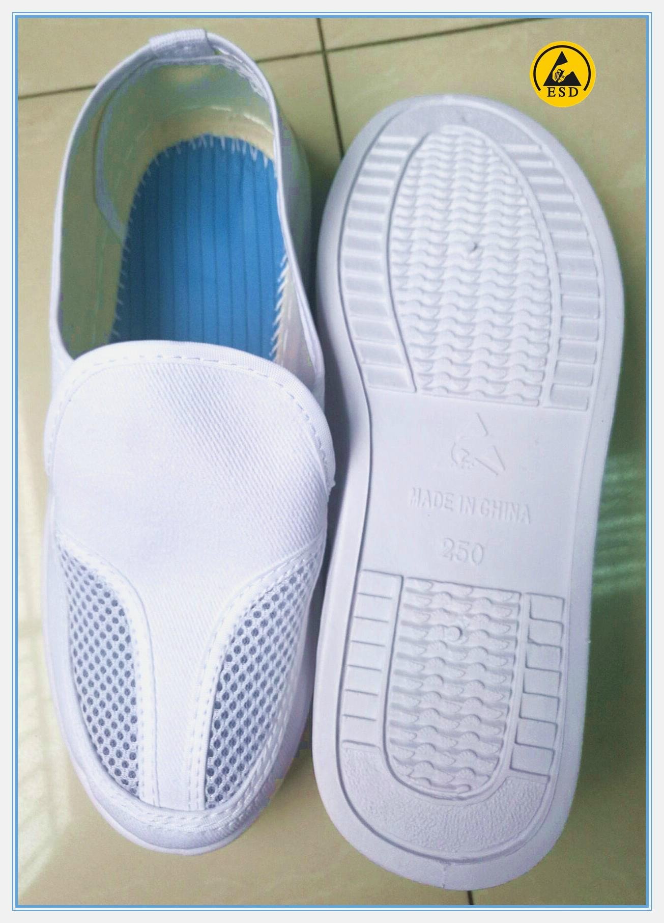 white canvas upper pvc outsole anti static shoes  3