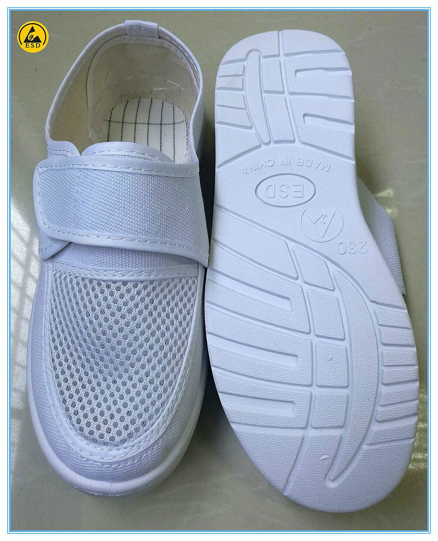 white color pvc leather upper SPU outsole electrical shock proof shoes 5