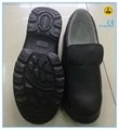 Good quality black color microfiber leather upper PU outsole lab safety shoes  2