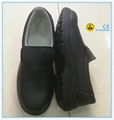 Good quality black color microfiber leather upper PU outsole lab safety shoes  3